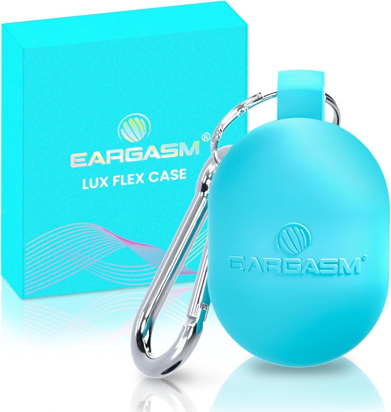 Eargasm Lux Flex Case for Earplugs - Soft Silicone Protective Carrying Case with Magnetic Closure, Keyring & Carabiner to Keep Earplugs Secure, Clean and Ready to Wear On-The-Go - 1.4 in x 2.3 in - Image 1